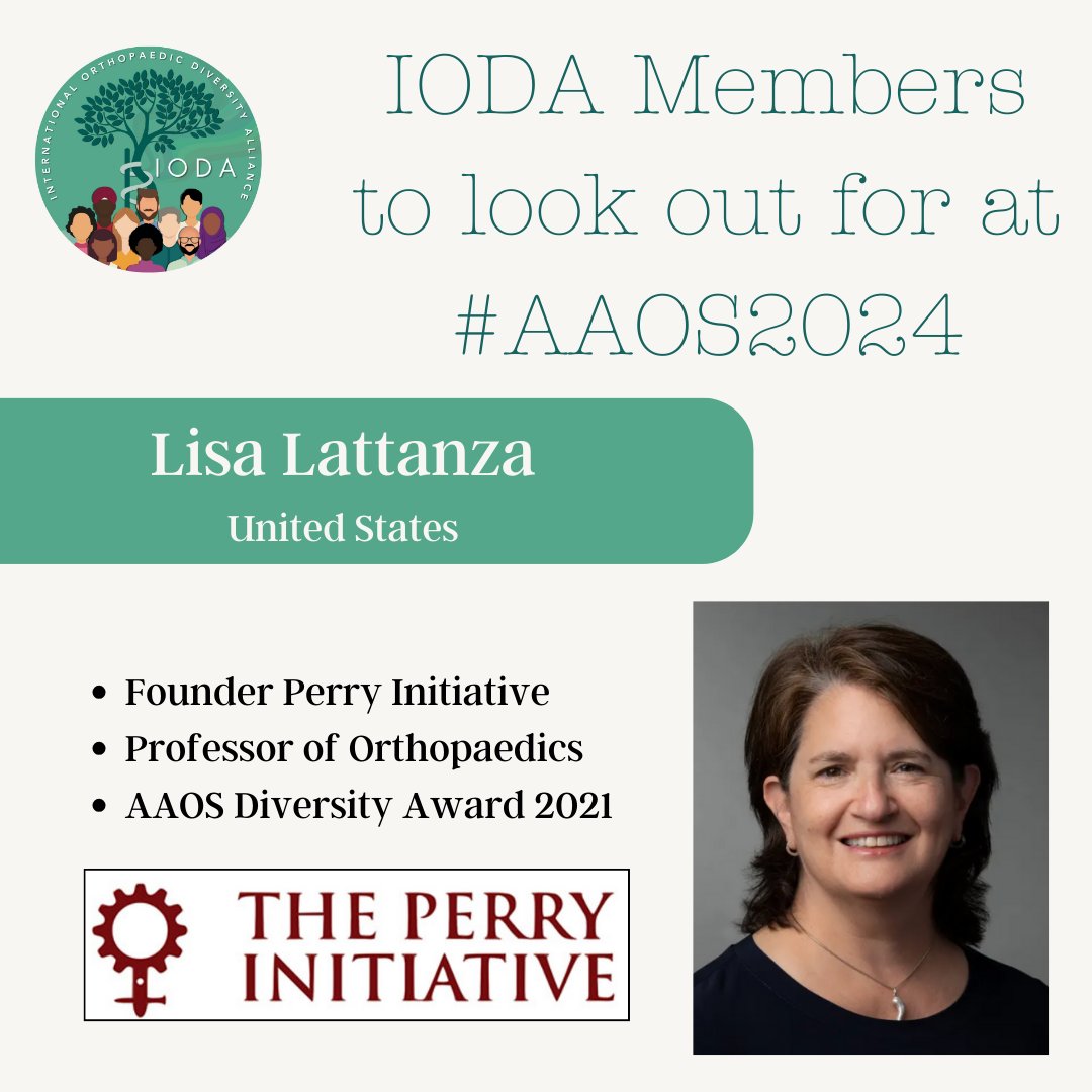 Connect with IODA Members and Diversity Advocate Lisa Lattanza @PerryInitiative at #aaos2024 next week in San Francisco #diversity #equity #inclusion