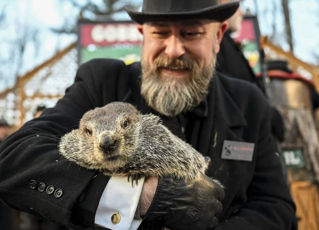 Punxsutawney Phil says we'll have early spring in Groundhog Day prediction.
No shadows should appear in Punxsutawney, Pennsylvania, at 7 a.m. EST Friday, Feb. 2, 2024. The tradition of using Phil to predict the weather has existed since the 1880s.