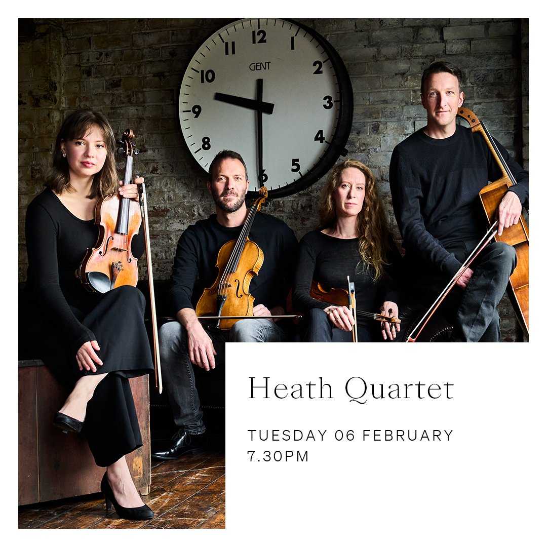 Wigmore Hall (@wigmore_hall) on Twitter photo Renowned for its interpretations of 20th-century and contemporary works, the <a href="/heathquartet/">Heath Quartet</a> include the UK première of a piece by Helen Grime in their programme tonight at Wigmore Hall.
🕰️ 7.30pm
🎶 Haydn, Ravel and Helen Grime
🎟️ wigmore-hall.org.uk/whats-on/20240… Renowned for its interpretations of 20th-century and contemporary works, the <a href="/heathquartet/">Heath Quartet</a> include the UK première of a piece by Helen Grime in their programme tonight at Wigmore Hall.
🕰️ 7.30pm
🎶 Haydn, Ravel and Helen Grime
🎟️ wigmore-hall.org.uk/whats-on/20240…