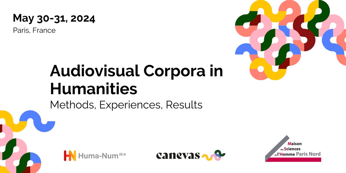 💡Reminder 💡The call for papers for the international conference 'Audiovisual Corpora in Humanities: Methods, Experiences, Results.' is still open! 👉 Proposals due by February 19 at: corpusaudiovisuels.sciencesconf.org/?forward-actio… #dh #humanities #HNCanevas #humanum #HNCanevas #dh #humanités #shs