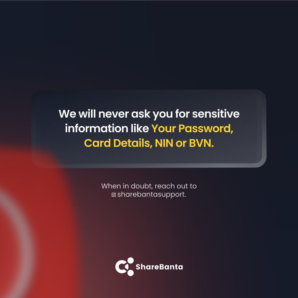 sharebanta's tweet photo. Stay one step away from scammers by always verifying the source of every request. https://t.co/CTPJRk7oPN