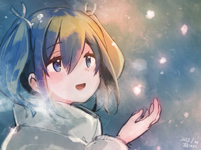 「blue eyes snowing」 illustration images(Latest)｜3pages