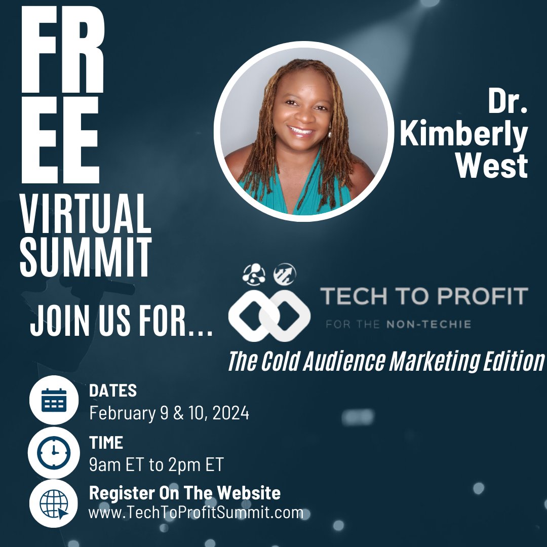 MsKimsWorld's tweet photo. ⏳Join Me at This Must-Attend Summit!⏳

Tech to Profit for the Non-Techie is around the corner, and I can't wait to share my expertise! Learn how to turn strangers into loyal customers.

🗓️Register for FREE - Feb 9-10. 🔗 https://t.co/Yx8gqGyT4H 

#TechToProfit #T2PSummit https://t.co/tpyThC970c
