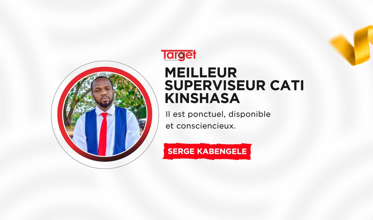 Target_SARL's tweet photo. #Sucessday
Le cabinet @Target_SARL a organisé une cérémonie #Sucessday au cours de laquelle plusieurs collaborateurs ont été primés selon leurs catégories respectives.
Lino Muziri a remporté le prix du meilleur Superviseur face to face Kinshasa. Quant au prix du meilleur enquêteur face to face, le choix a été porté sur David Mundadi (@david_kild). Tous reconnus grâce à leur compétence et professionnalisme dans les enquêtes face à face.
Concernant les enquêtes par téléphone assistée par Ordinateur dites CATI (Computer assisted telephone interview), deux collaborateurs ont été primés, il s’agit notamment de Serge Muanza Kabengele, comme meilleur Superviseur ainsi que Germaine Lokosa qui est nominée meilleure enquêtrice.