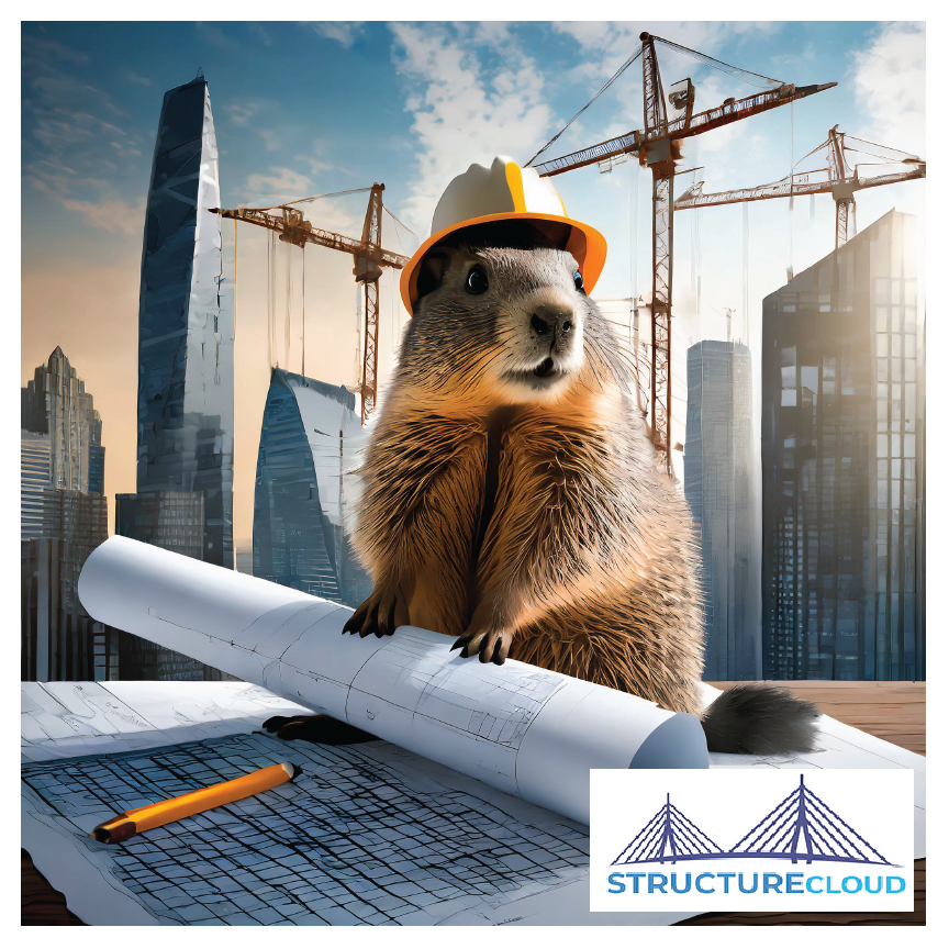 cfdata's tweet photo. If the Groundhog see his shadow, it's because the cranes are in the air. 
Happy Groundhogs Day! #structurecloud #groundhogday https://t.co/KAxOcfpzgo