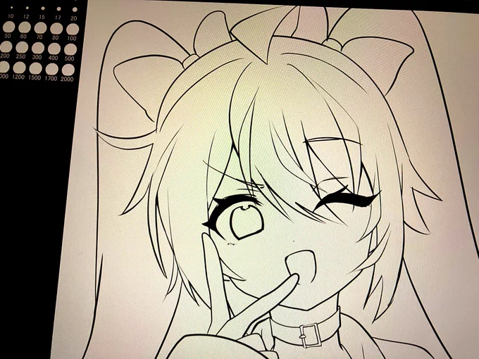 ギャルみたいなミク描き始めたけどツインテールの日間に合わんかったから普通にゆっくり塗っていくわ😂 