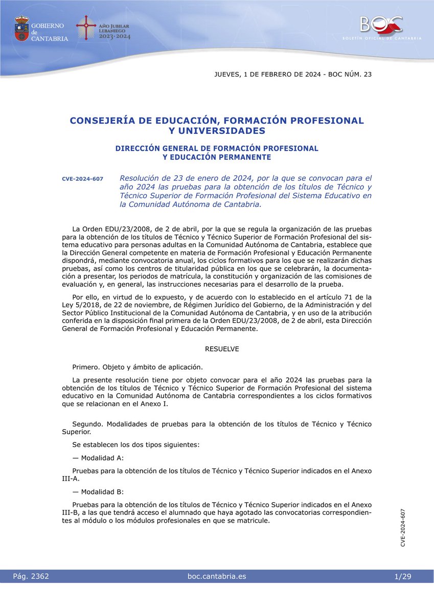 Boletín Oficial de Cantabria tweet media