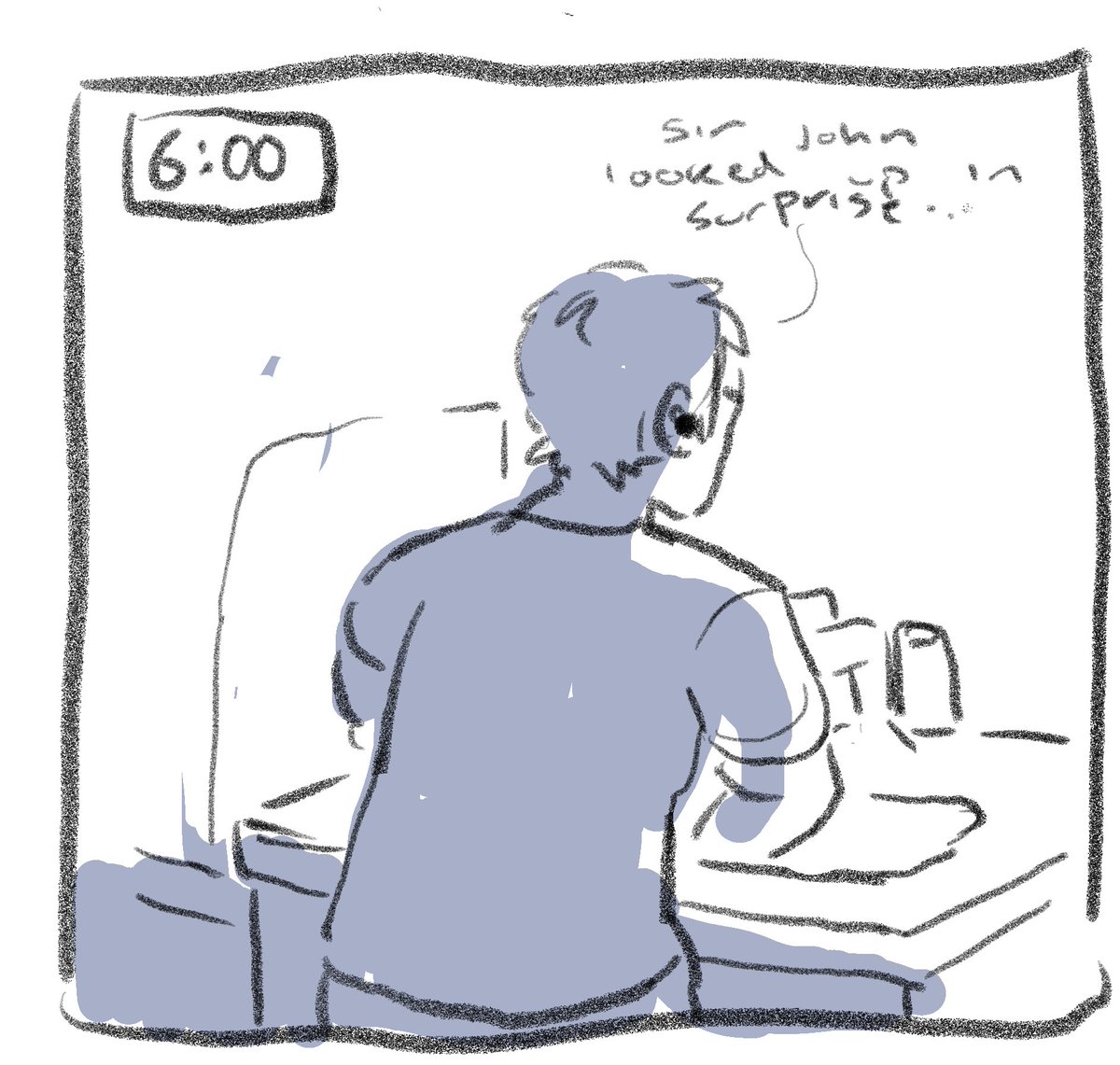 Ah the evening hours…. #hourlycomicday 