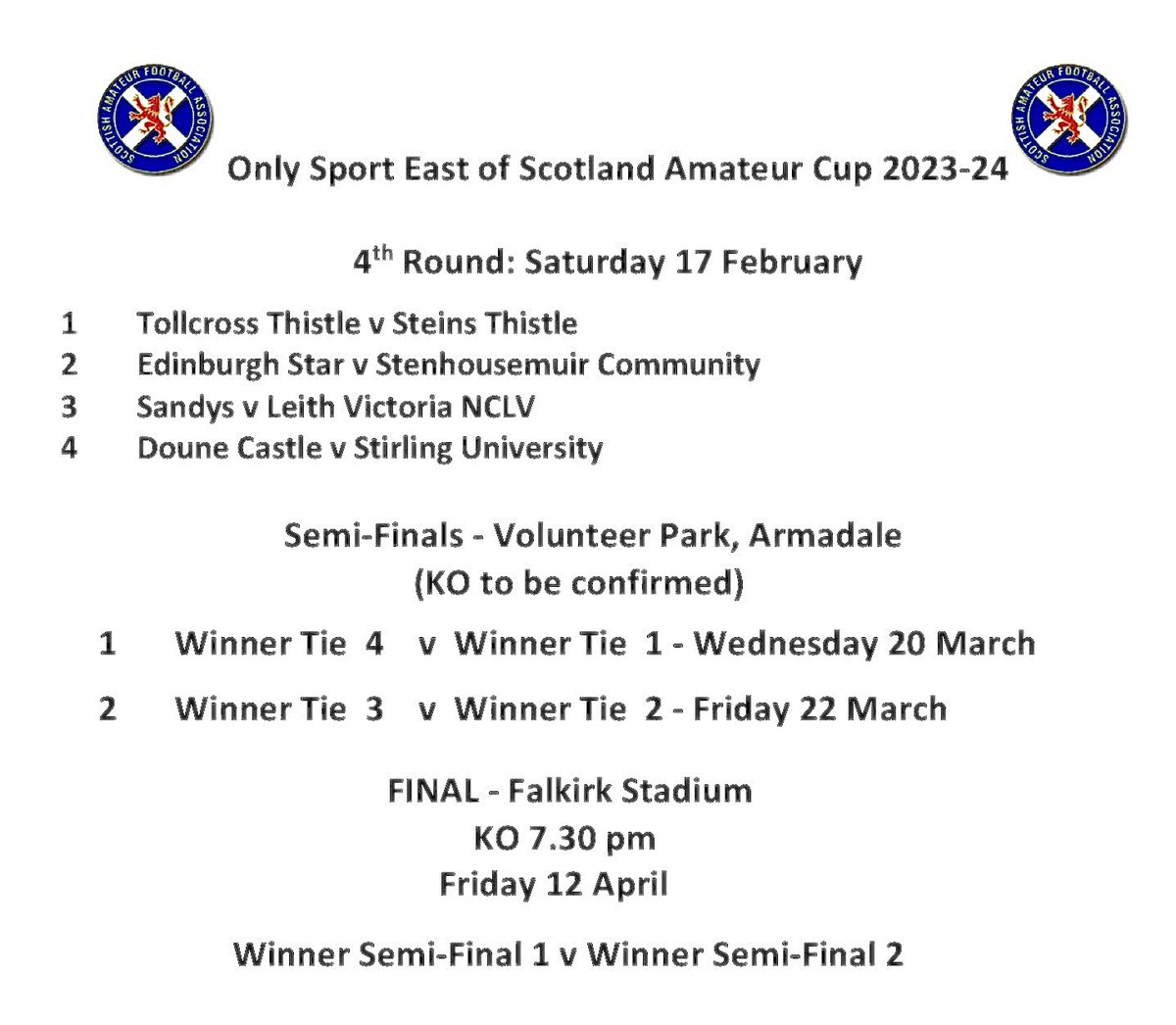 Only Sport East of Scotland Amateur Cup tweet media