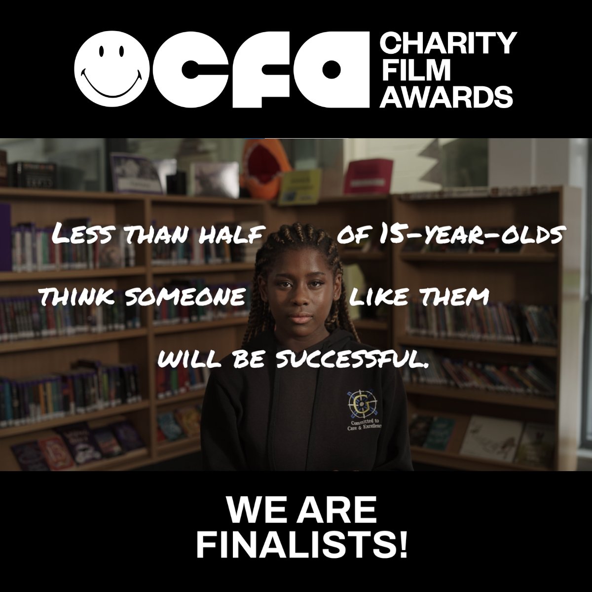 🎬 We are delighted to be a finalist in the Charity Film Awards!

We are a small charity with a big mission, and we’d like to thank everyone who has voted and supported us, enabling us to reach more people with the power of relatable role models.

Fingers crossed! 🤞

<a href="/SmileyCFA/">Charity Film Awards</a>