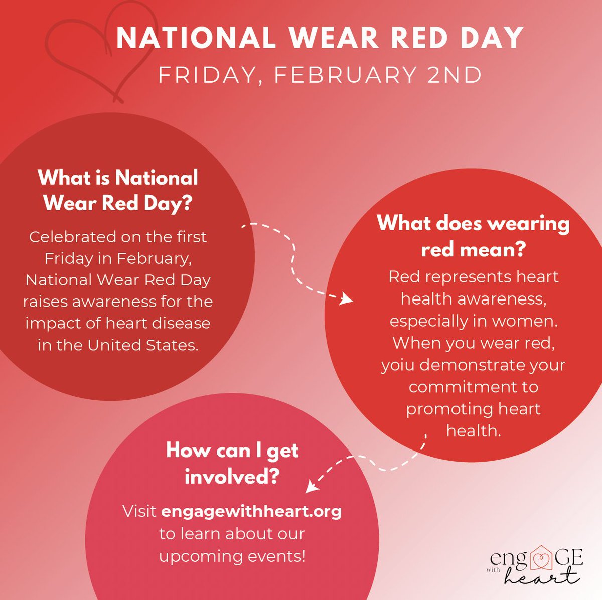 engagewithheart's tweet photo. Visit our website for more information: https://t.co/s0N9a2HLGj

#WearRedDay #CommunityHealth #engAGEwithheart https://t.co/GXfSPIYi5f