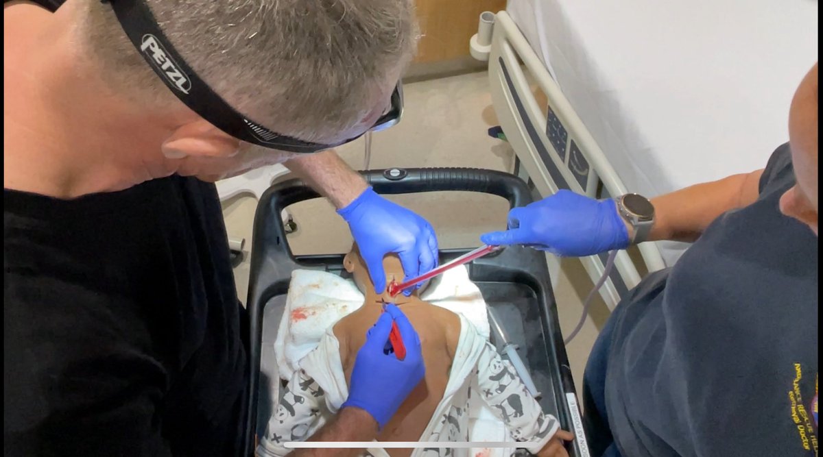 cliffreid's tweet photo. Emergency infant tracheotomy is a life saving procedure that most emergency physicians won’t get to do in their entire career as it is so rarely indicated

⁦@_NMay⁩ and I did ten today so we’re a bit better prepared than before https://t.co/FrLHVzqh3I
