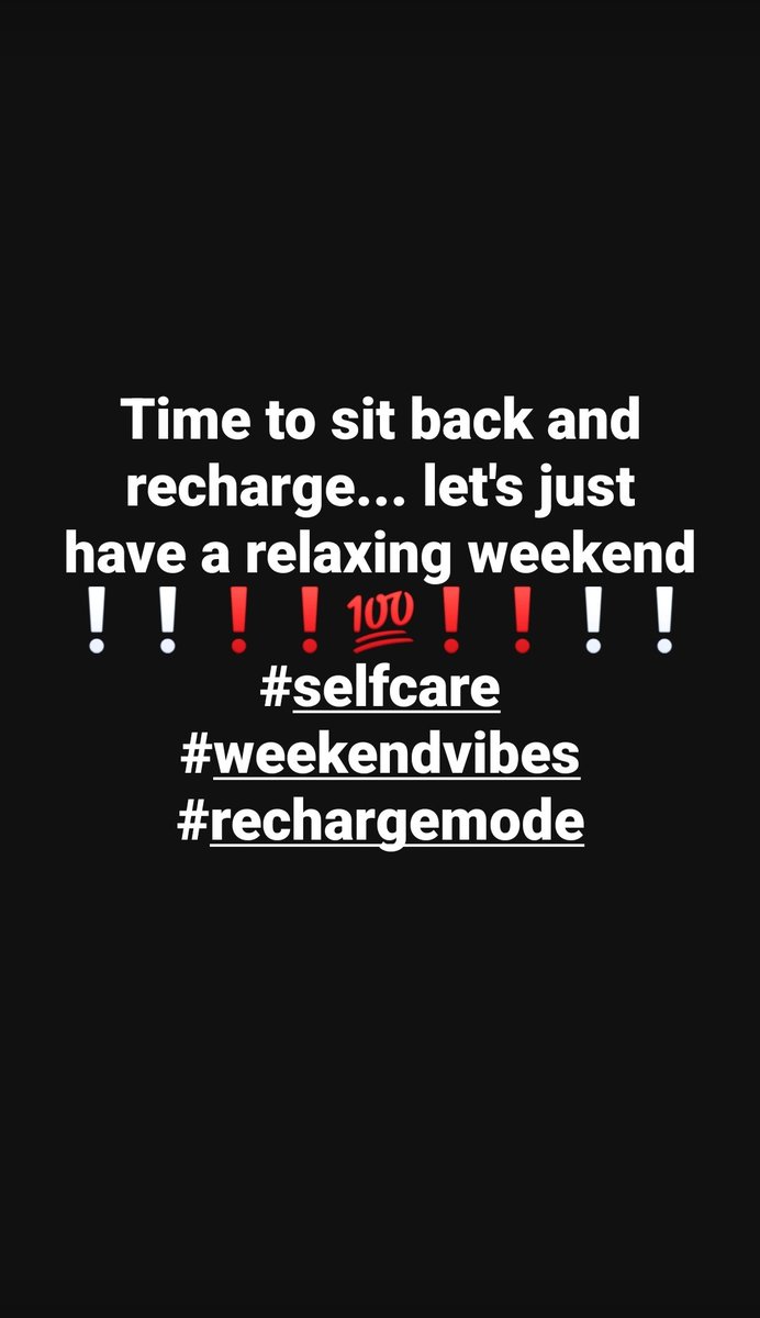 RandomstuffA2Z's tweet image. Time to sit back and recharge... let's just have a relaxing weekend ❕️❕️❗️❗️💯❗️❗️❕️❕️ #selfcare #weekendvibes #rechargemode