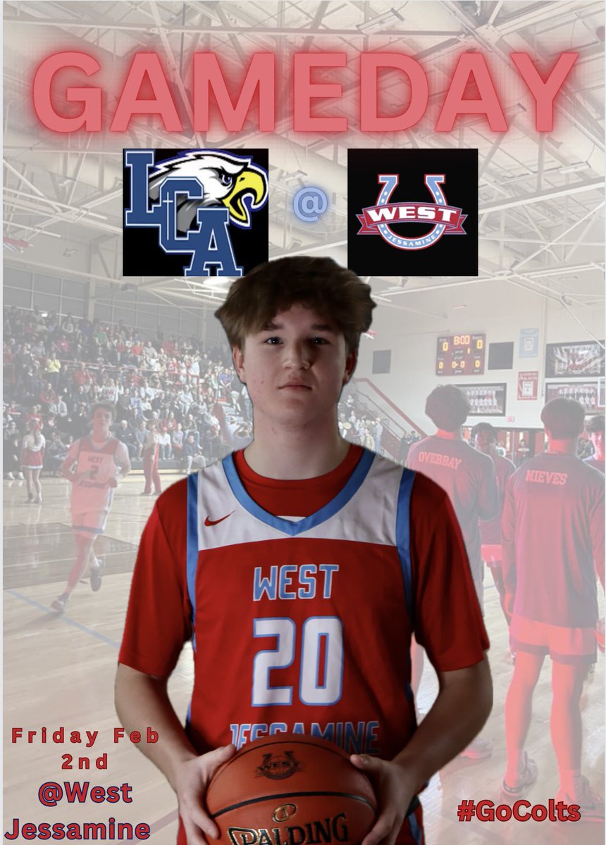 🏀 GAMEDAY
🗓️ Friday Feb 2nd 
🆚 LCA
📍 West Jessamine High School 
🕰️ JV 6PM  Varsity 7:30PM

#GoColts
