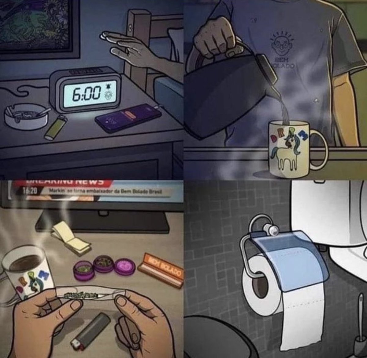 A rotina do brasileiro que acorda cedo: