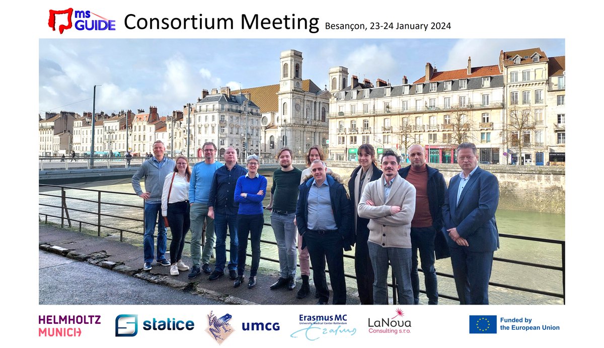 ms_guide's tweet image. #msGUIDE gathered in Besançon, France to define next steps in bringing our #FME solution for tracking #IBD drugs to life. Highlight was seeing the #endoscope development at #Statice who kindly organized our meeting, spiking our enthusiasm to tackle the next challenges.