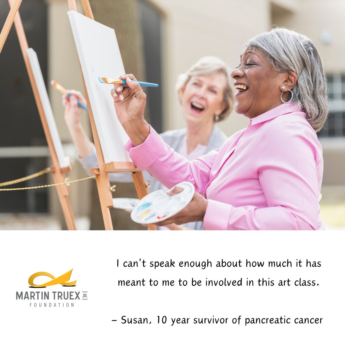 Your continued support gives us the ability to support LCI in so many ways, including a monthly art class. Cancer patients are able to relax and enjoy a new hobby! Susan, a 10-year survivor of pancreatic cancer, attends regularly, and has even been inspired to create a ministry.