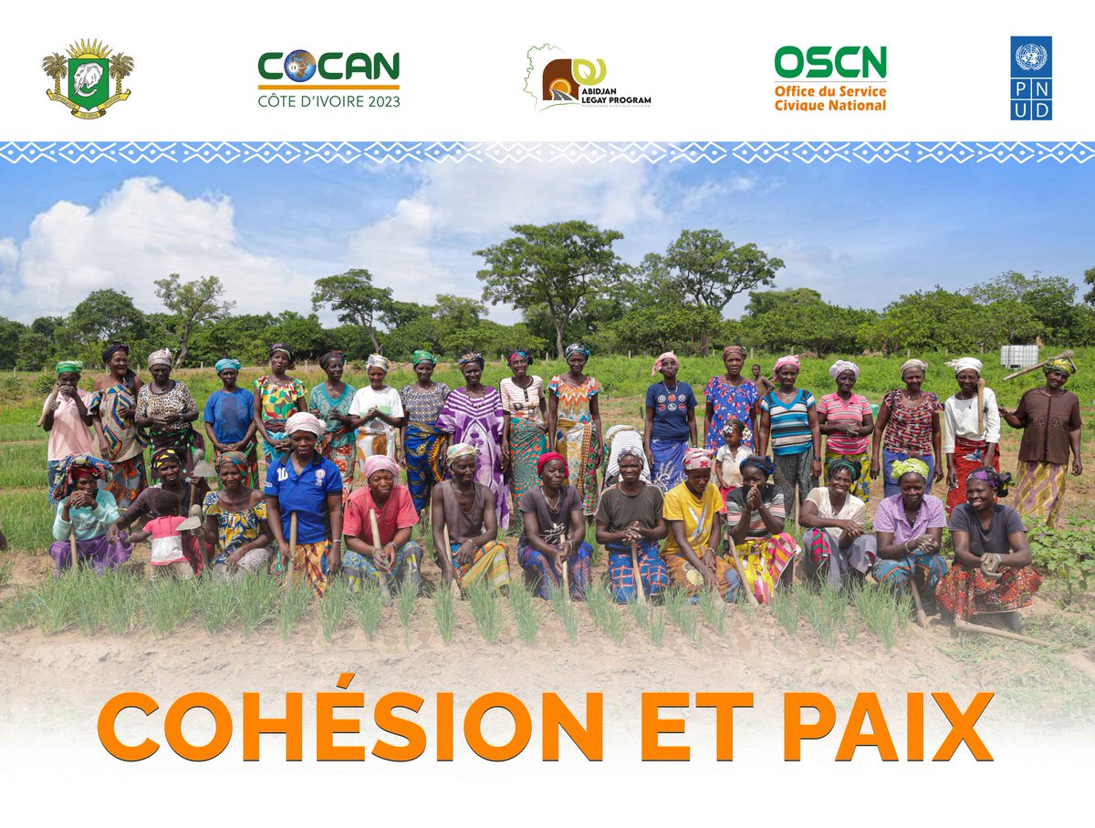 MaxTAN4's tweet photo. La CAN 2023 COTE D'ivoire est une belle fête grâce à chacun des ivoiriens.
Fiers Ivoiriens, le pays nous appelle.
Cultivons la #Cohesion et la #Paix .

@pnudfr 
@UNDPAfrica
@Gouvci 
@UNV_ROWCA
@TotalAFCON2023
@UNV_ROWCA
@pnudcotedivoire 
@UNVolunteers https://t.co/WoYkABTDY4