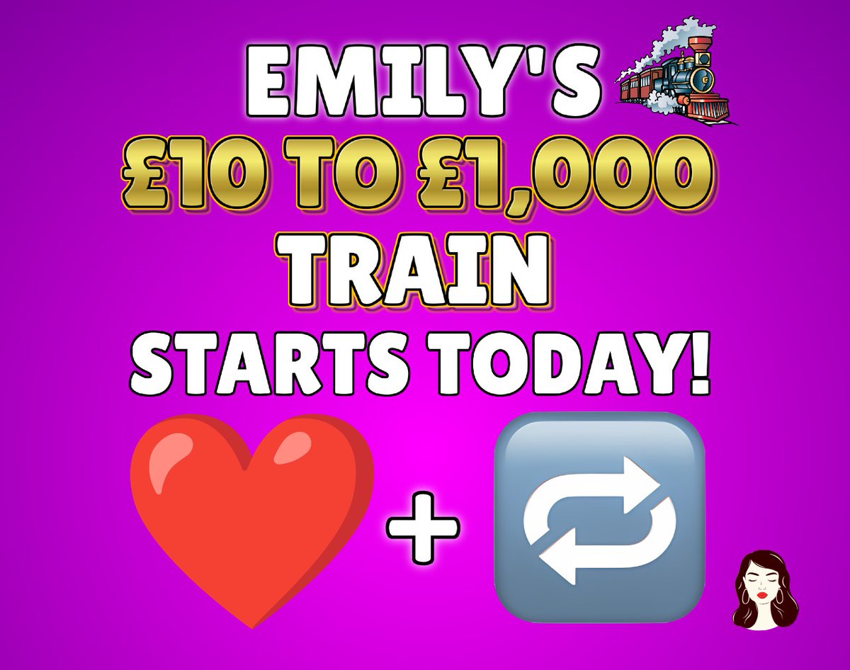 Who wants me to start a train today? 🚂

Everybody must ❤️ and retweet this tweet if you want my £10 to £1,000 train to start today! 😜

I have won a £10 to £1,000 train before, who's ready to do it again? 😍

Turn my notifications on and drop me a follow to receive my tips🔔