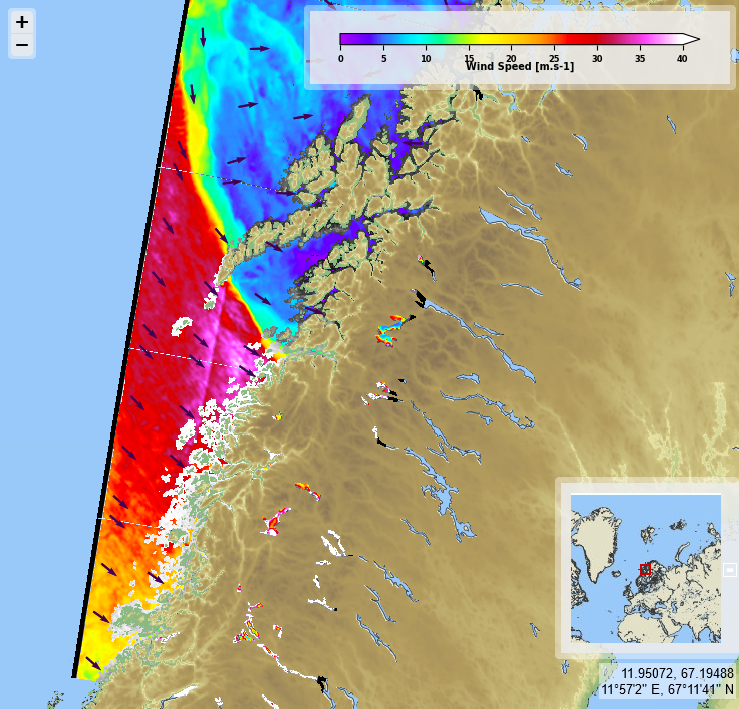 CYMS_S1's tweet photo. @FabriceArdhuin @DPManchee @CopernicusEU @sentinel_hub @oceandatalab Using the Dual-pol wind inversion (see figure), wind speed up to 39 m/s are measured while Co-pol winds saturate at 28 m/s. https://t.co/rCpgrSvfiH