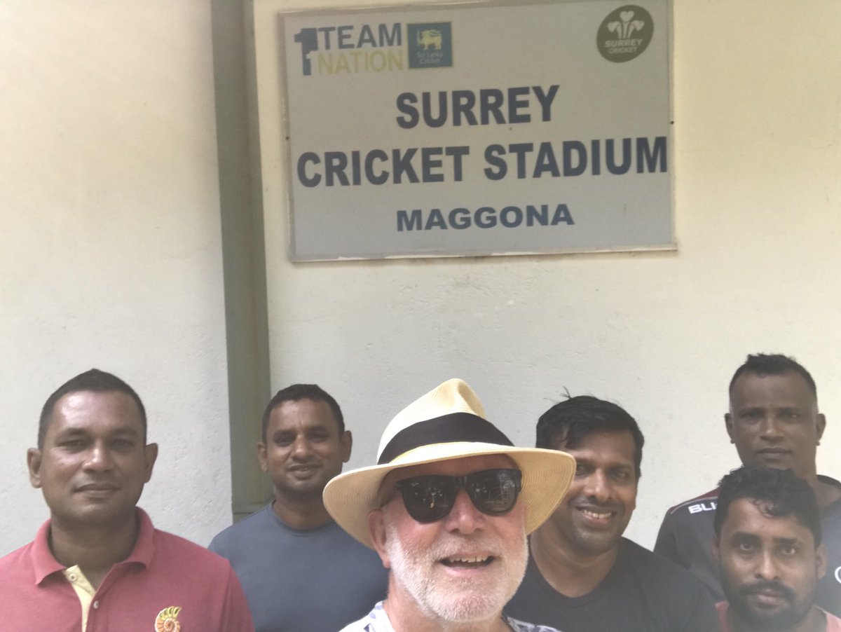 ⁦@surreycricket⁩ ⁦@StewieCricket⁩ A visit today to the Surrey Cricket Village in Maggona Sri Lanka. Funded by Surrey in aftermath of the 2004 tsunami. Really pleased to see it kept so well. Here’s the groundsman code Anil & his staff