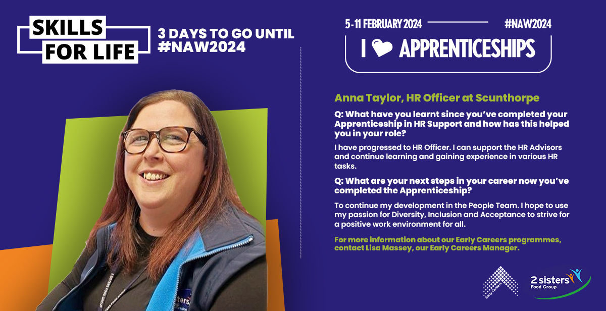 National Apprenticeship Week 2024 is just 3 days away! 🙌 Today we're delighted to share a case study of our colleague, Anna Taylor, who has completed her Level 3 HR Support Apprenticeship. We are proud of Anna's journey as she shares her experience below 👇