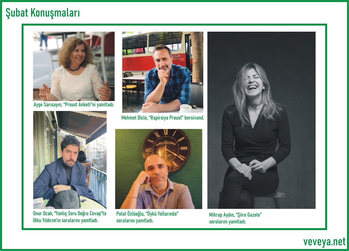 Ayşe Sarısayın, Mihrap Aydın, Mehmet Dicle, Polat Özlüoğlu ve Onur Ocak'la Şubat Konuşmaları yarın 13.00'te, Veveya.net'te.