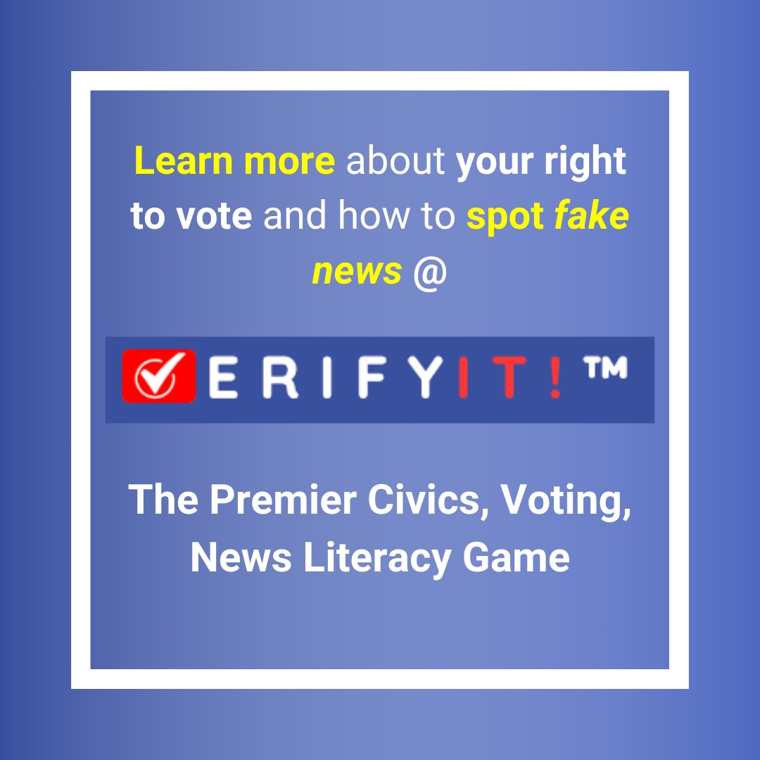 ❗❗Teachers, do your students know how to spot misinformation?❗❗

🎯 Play the VerifyIt Game now to test their skills! Link in the bio.

#CivicEd #edchat #educators #civics #CAEdChat #teachertwitter #newsliteracy #socialstudies #sschat #verifyit #doyouknow #stayinformed #borax