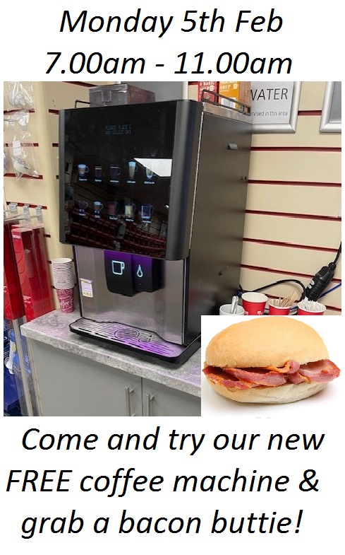 On my!! We are spoiling you! Our brand new coffee machine has landed, and boy are you in for a treat! You've asked and we've listened - the best FREE hot drinks around! Coffee, Cappuccino, Tea & Hot Chocolate. Pop in Monday for a try with a free bacon buttie @PlumbaseYeovil