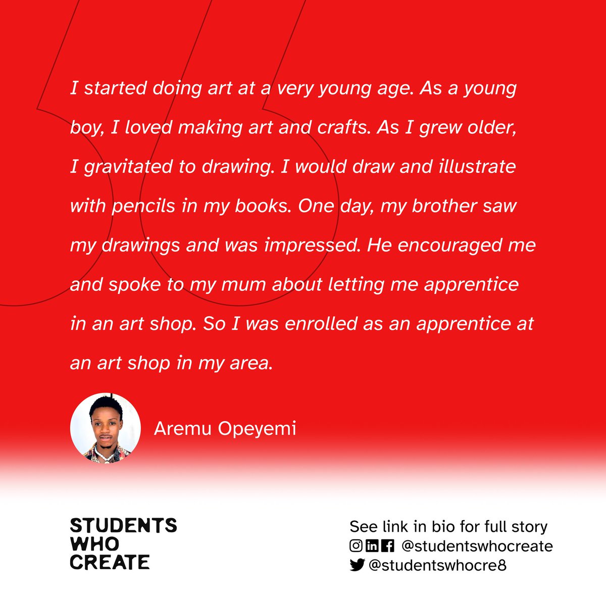 StudentsWhoCreate (SWC) tweet media