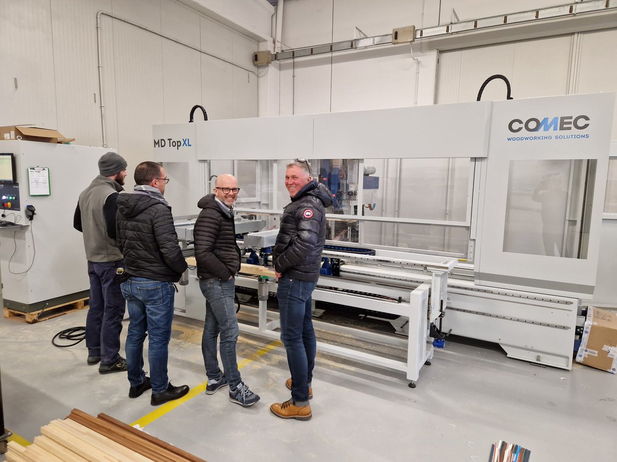 JJSWoodworking's tweet image. Another successful Factory Acceptance Test at @COMECGroupsrl with our friends from SFD Group LTD 😎
#Comec #CNCMachinery #FactoryAcceptanceTesting #InnovationinWoodworking #SafetyDoors #TimberDoors