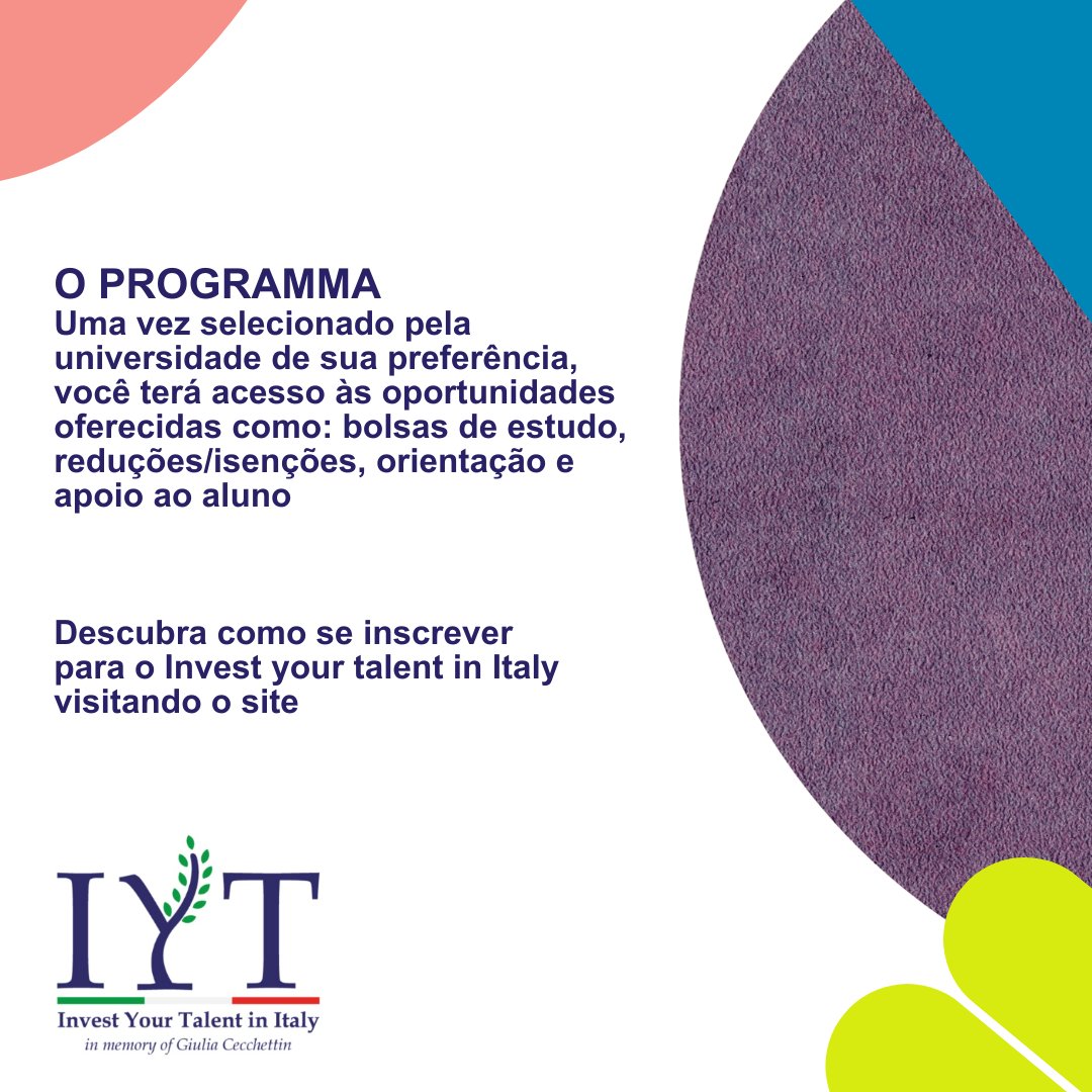 Hoje- na <a href="/UniPadova/">Università di Padova</a> - foi concedido o diploma de licenciatura em memória de #GiuliaCecchettin #InvestYourTalentInItaly – promovido por <a href="/ItalyMFA/">Farnesina 🇮🇹</a> - é agora dedicado à sua memória
O Programa visa fomentar a internacionalização das univesidades 🇮🇹
Mais info: bit.ly/INVESTYOURTALE…