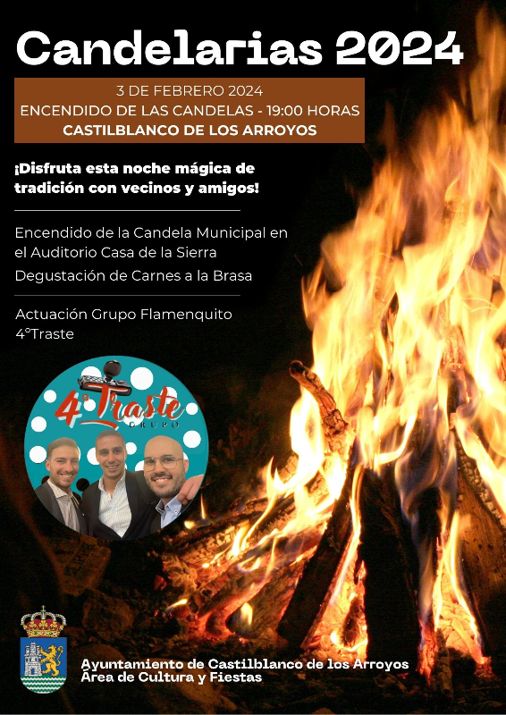 Ayto_Castilblan's tweet photo. Disfruta este sábado de la tradicional noche de hogueras, con la festividad de la Candelaria
https://t.co/QeaFcp5J1h https://t.co/zwRCrVqgDR