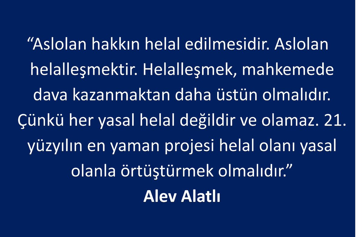 اِنَّا لِلّٰهِ وَاِنَّٓا اِلَيْهِ رَاجِعُونَۜ
Ülkemizin değerli yazar ve mütefekkiri Alev Alatlı Hanımefendi’nin vefatını derin bir teessür ile öğrendim.
Zihni tüm dünyayı dolaşırken kalbi kendi inancında, ülkesinde, medeniyetinde sabit kadem olan, fikirlerinin merkezine aklı,