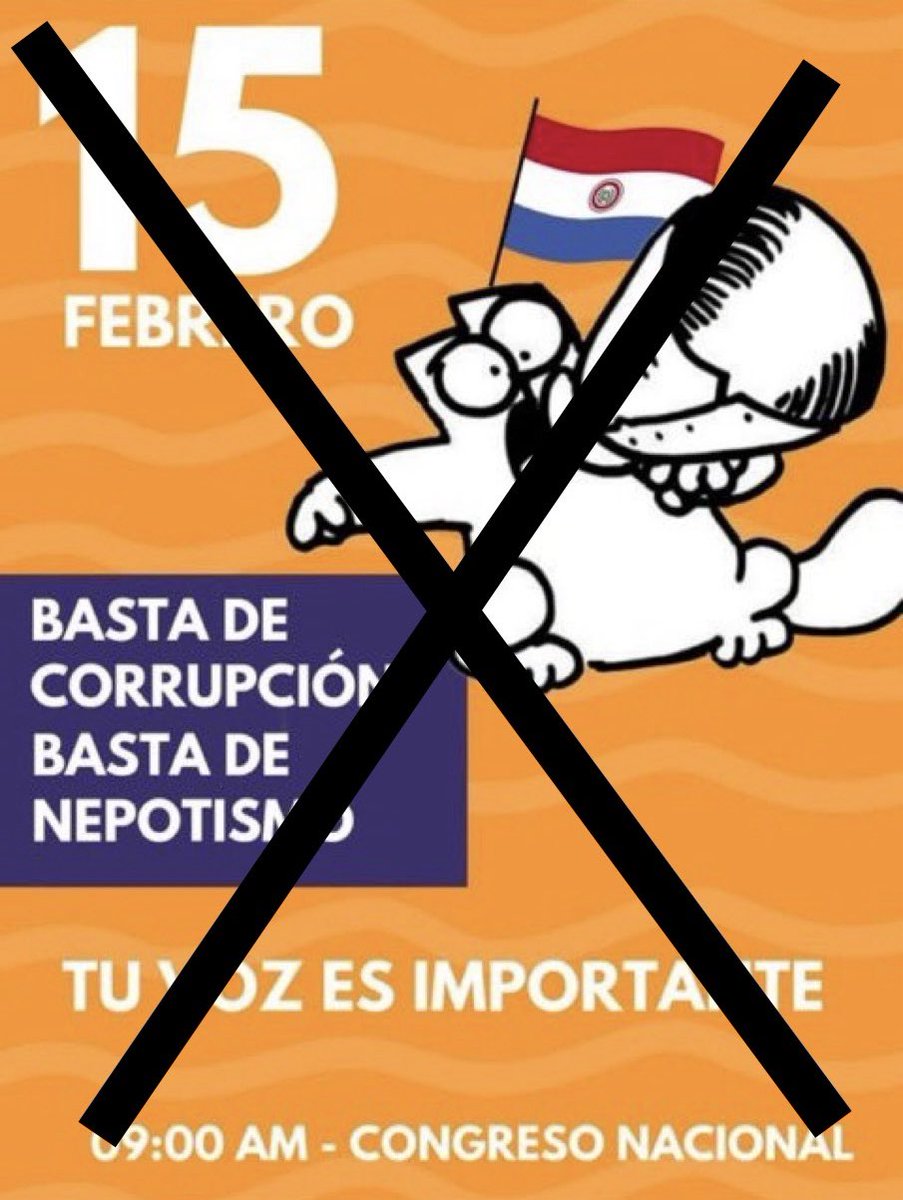 1)Cuidado CIUDADANÍA‼️⚠️🚨

2)Si querés ándate a la manifestación, peroooo….

3)Pero que NO te USEN, ni MANIPULEN los políticos OPOSITORES CORRUPTOS de la fallida CONCERTACIÓN, en una manifestación gua’u ANÓNIMA, cuyos organizadores NO QUIEREN dar la cara‼️

4)Más datos con: