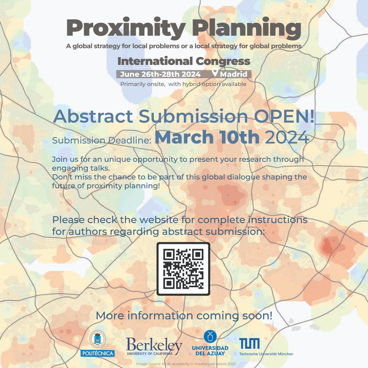 📢 Exciting News! Abstract submission for Proximity Planning International Congress 2024 is now OPEN! 🌐 🗓️ Deadline: March 10th, 2024, 11:59 PM (CET) 🔗 Event Website:
eventos.upm.es/110550/detail/…
🌍 Don't miss this chance and submit your extended abstracts now! 🚀 #CallForAbstracts