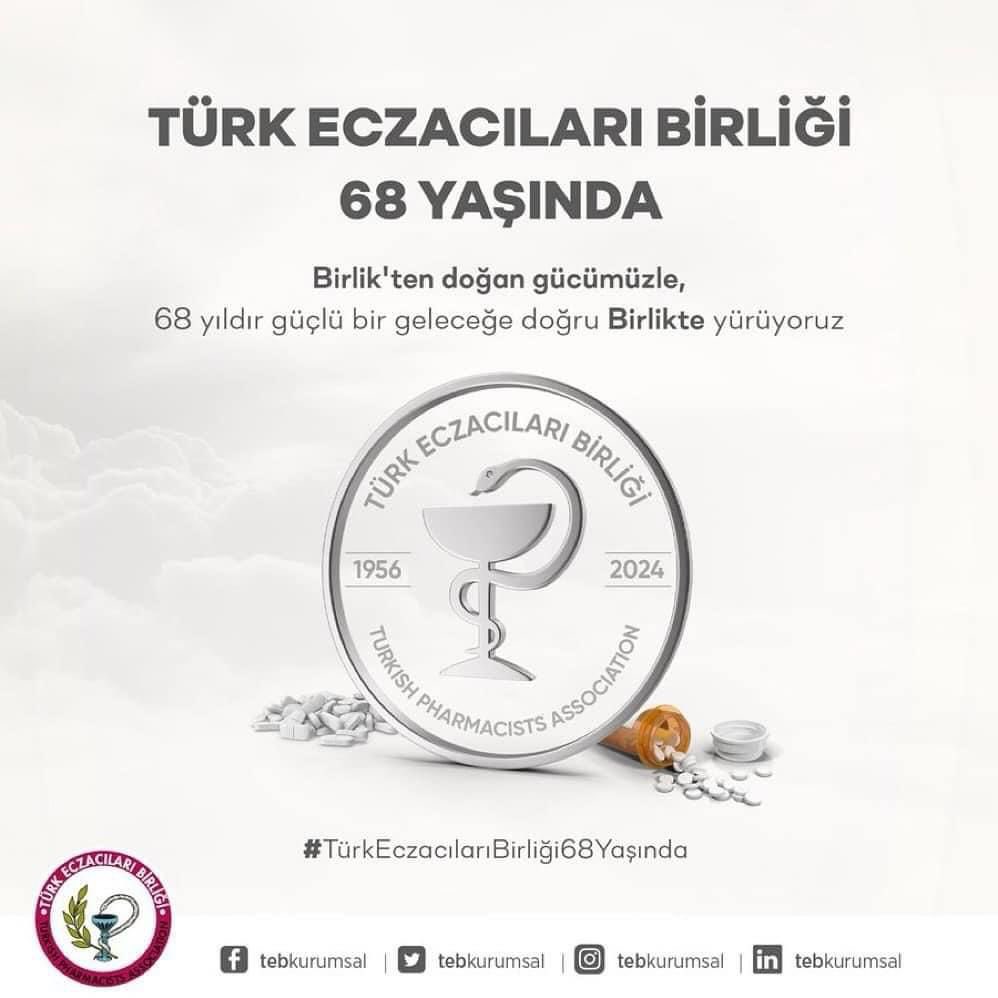 Türk Eczacıları Birliği 68 yaşında!#eczaci #türkeczacılarbirliği #türkeczacılarıbirliği