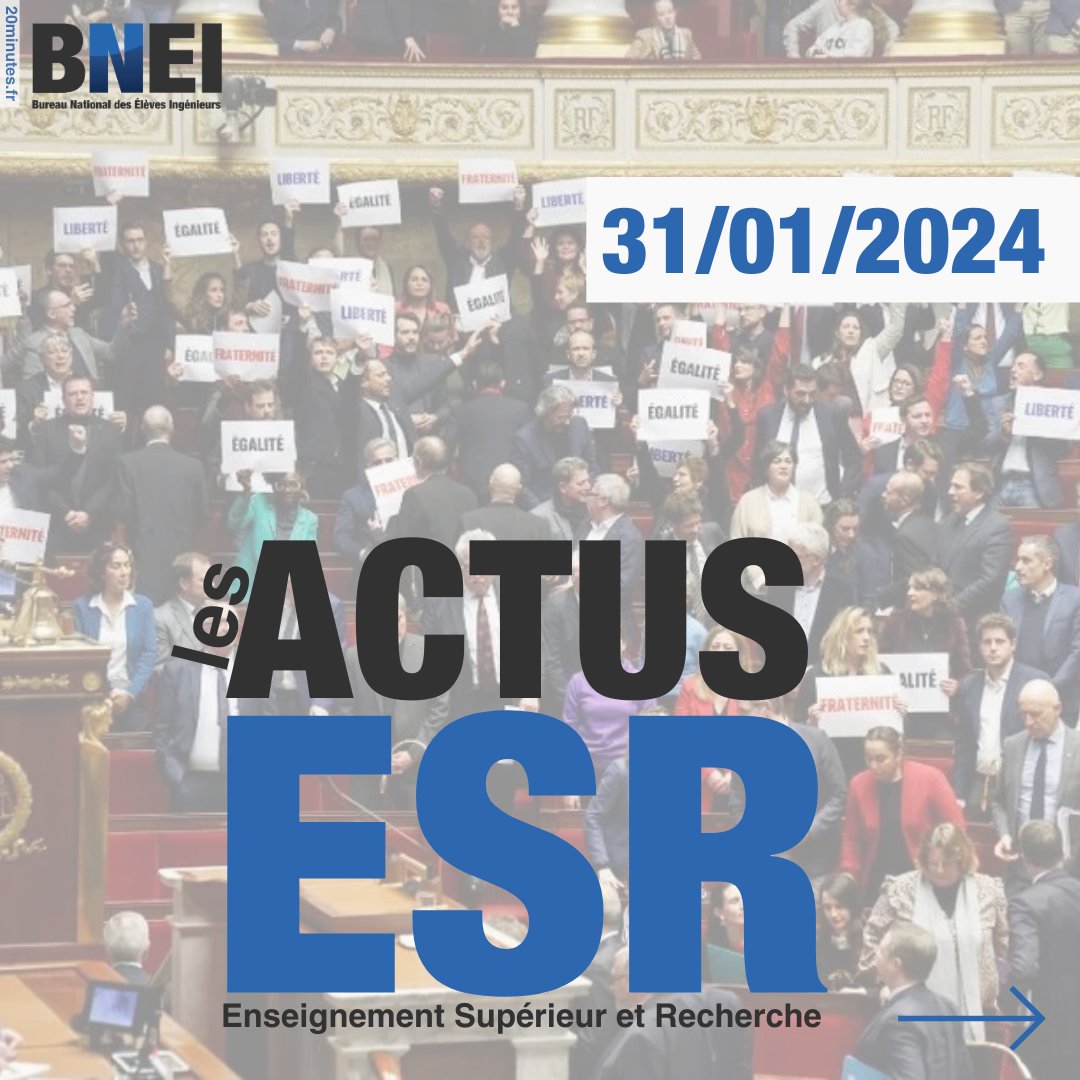 BNEIassos's tweet photo. 📰 Les actualités de l'Enseignement Supérieur et de la Recherche #ESR

Au programme
👉 Décision du @Conseil_constit sur la #LoiImmigration
👉 Plan climat biodiversité 🌱
👉 #Parcoursup 👨‍🎓
👉 Les liens entre #Recherche et #Entrepreneuriat https://t.co/SlT1QEJeW5