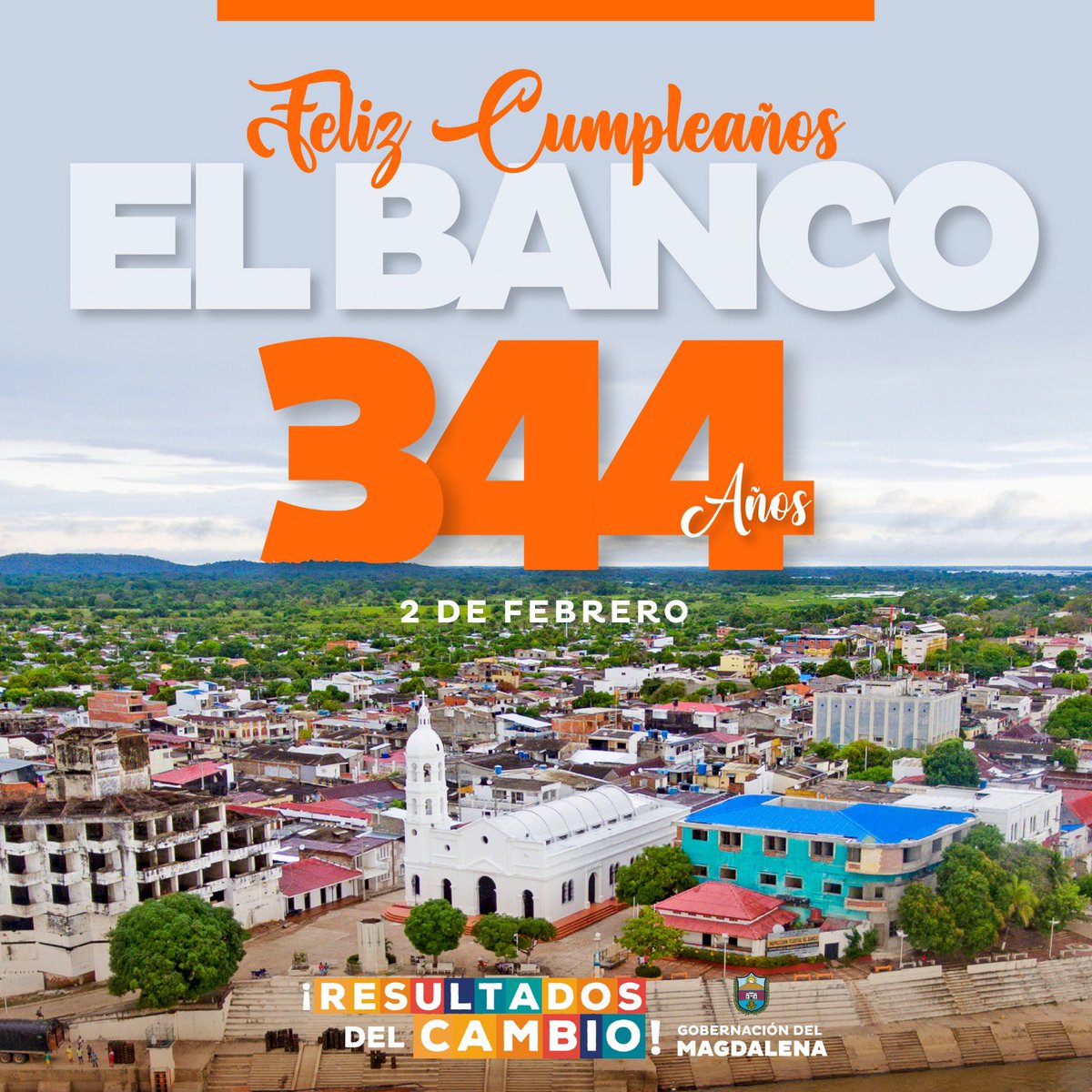 MagdalenaGober's tweet photo. Felices 344 años a la tierra que ha inspirado a la música y la literatura constumbrista;  hoy está de cumpleaños el Sur del Departamento, el viejo Puerto, la cuna de la cumbia, y con la gente cálida y amable de este terruño, celebramos con #ResultadosDelCambio https://t.co/9vaYrLJwic