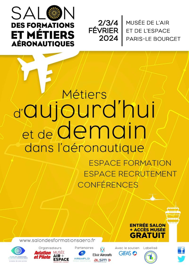 XopheRobin's tweet photo. C'est le Jour J! C'est aujourd'hui que débute le #SFMA24 Salon des #Formations & #Métiers Aéronautiques organisé du 2 au 4 février par @Aviation_Pilote & @MuseeAirEspace, soutenu par @GifasOfficiel en partenariat avec @airemploi. S'inscrire: https://t.co/TxKmkUwXpj #LAéroRecrute https://t.co/vh12qlQ2Na