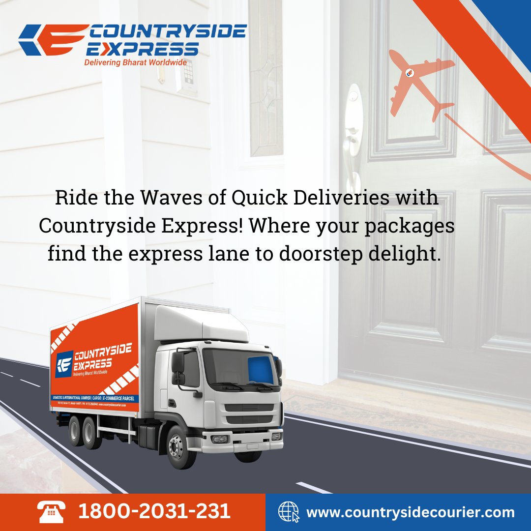 Experience Express Bliss with Countryside Express! Swift, Secure, and Your Go-to for Seamless Deliveries 🌐🚚 #CountrysideExpress #ExpressDelivery #SwiftShipping #DeliverWithEase #EfficientLogistics
