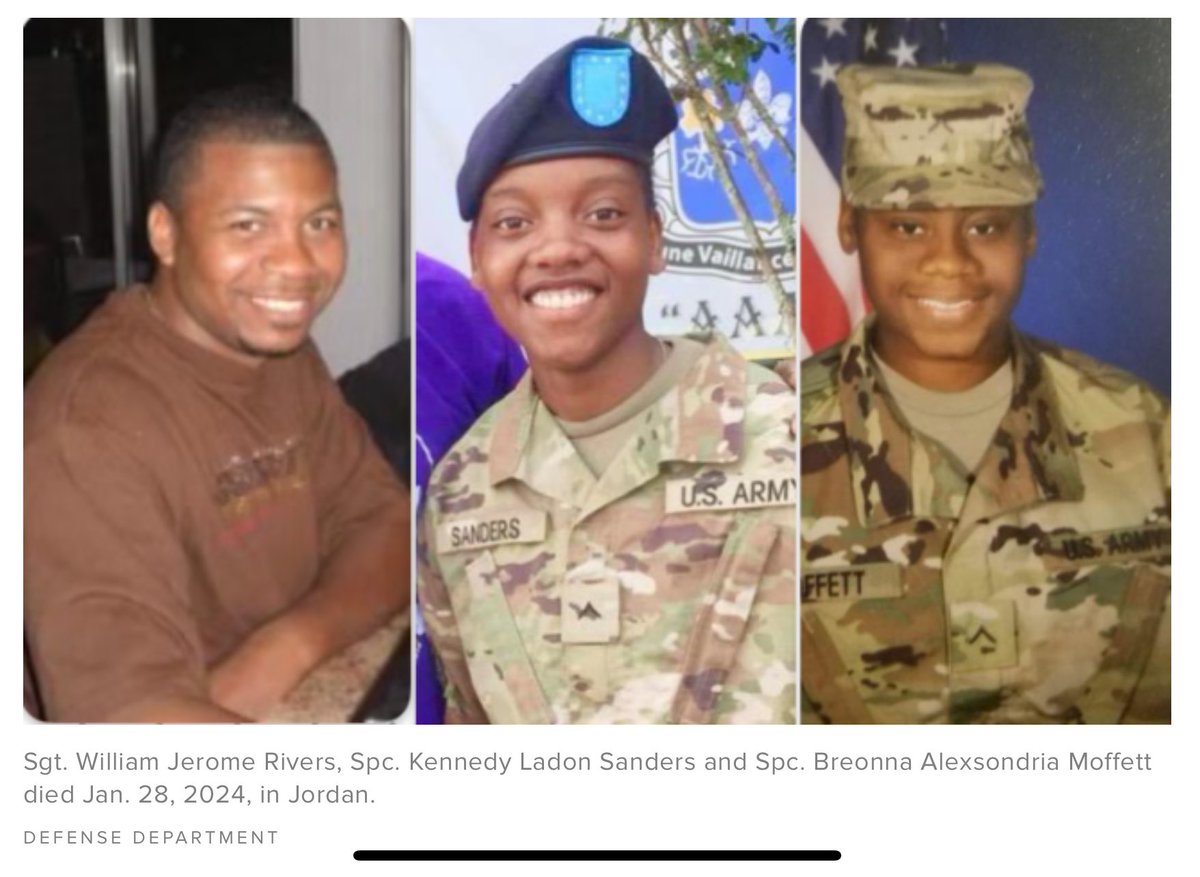 America lost three heroes in a drone strike in northeast Jordan on Sunday. Words cannot convey my heartbreak. These women and men gave everything for the freedom we enjoy. Their selfless service makes our nation proud and makes our great state proud. May God protect our troops.