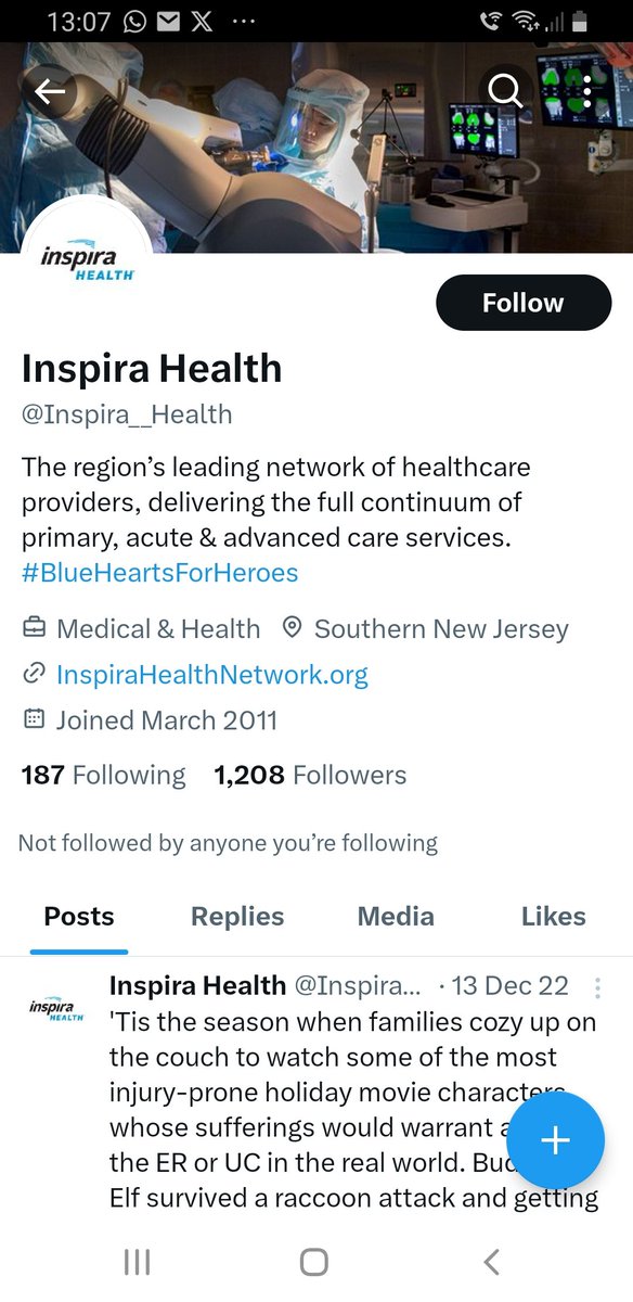 InspiraHealth1's tweet photo. @_cking19 Hi, you have used the wrong twitter handle/company. We have nothing to do with healthcare in the US. Please correct to @Inspira__Health https://t.co/5yNdLR1no5