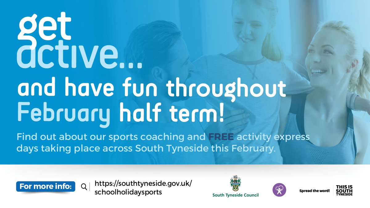 On your marks, get set, go – get ready for our fantastic range of sports coaching sessions and FREE fun activity schemes across South Tyneside. Monday 19th - 23rd February ⚽ Football Camp - Boys & Girls 🎾 Tennis Camp 🏆 FREE Family Fitness Camp ⚾ Activity Express Teams