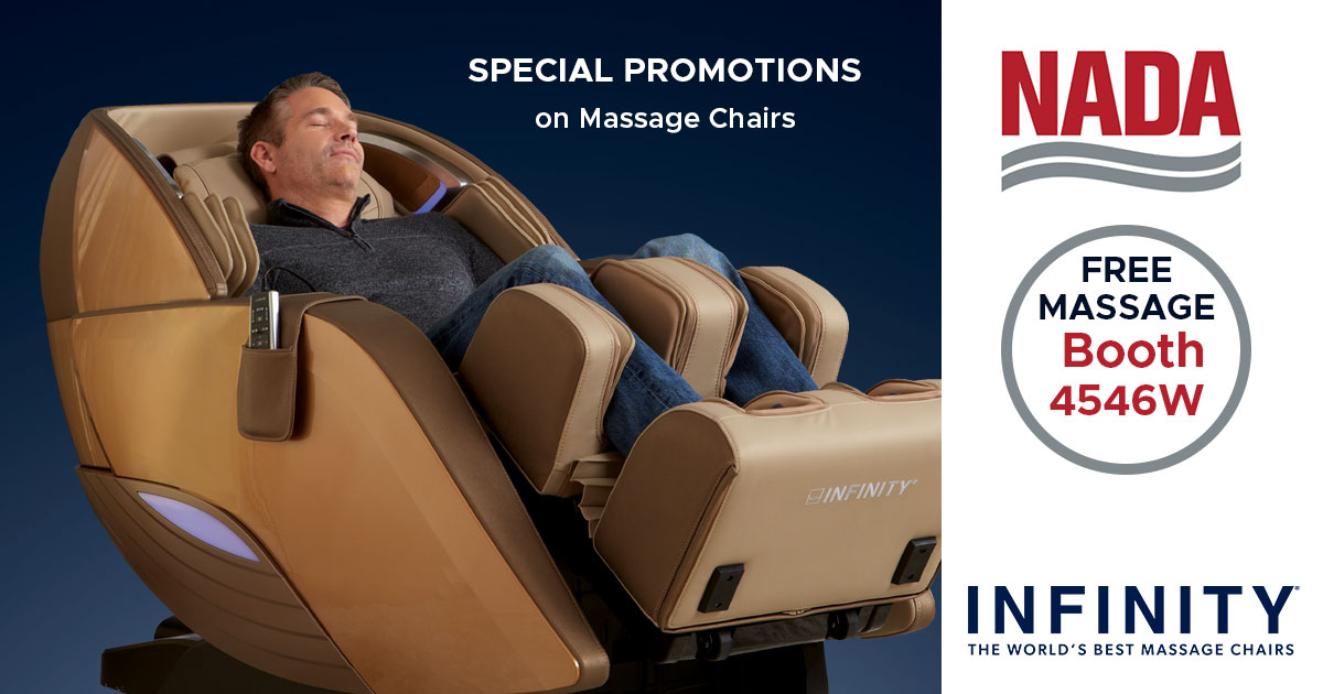 🚗✨Rev up your relaxation game at Infinity Massage Chairs BOOTH# 4546W 🌟 Escape the hustle and bustle of the expo floor and treat yourself to the ultimate massage experience. 🙌 Plus, exclusive massage chair show deals! 

#NADA2024 #ShowSpecials #FreeMassage #NADAShow