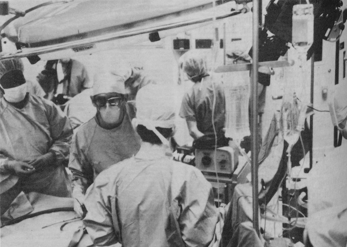 40 years ago today, @BrighamWomens made medical history by successfully completing the first heart transplant surgery in New England. This successful milestone was led by doctors Lawrence Cohn, John Collins, Richard Shemin and Gilbert Mudge. #HeartMonth
