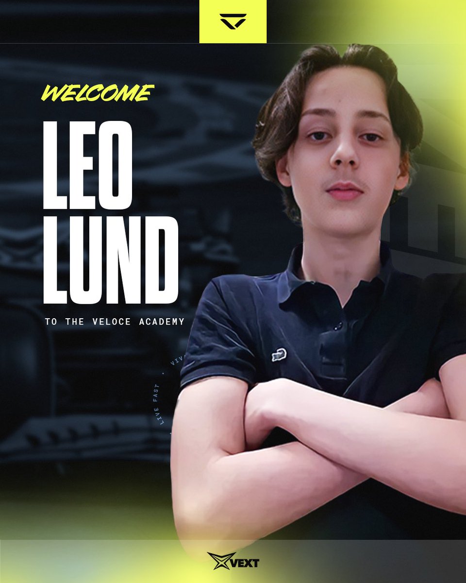 VeloceAcademy's tweet photo. WELCOME | Leo Lund โ๏ธ
The Veloce Academy is pleased to welcome the Swedish Leo Lund to the F1 23 team. ๐
The 14-year-old has a lot of potential, he finished second in PSGL PC F3 during #PSGLS35. โ๏ธ
Welcome to the Veloce Academy, Leo! ๐
#DriveFearless https://t.co/XPwQIjYtPq
