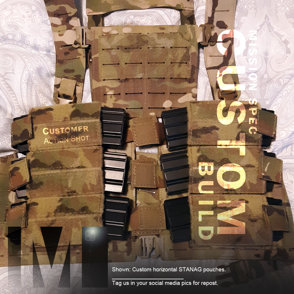 MissionSpec1's tweet photo. A little bit of a different request. Customer needed 6 mag pouches to be horizontally mounted.  Say no more!
Yes, we can custom build gear for you: https://t.co/OIUqItqG5V
#MissionSpecCustomBuild #MultiCam #CustomerSubmitted #CustomGear #CustomBuilt https://t.co/AgGgtKEHYo