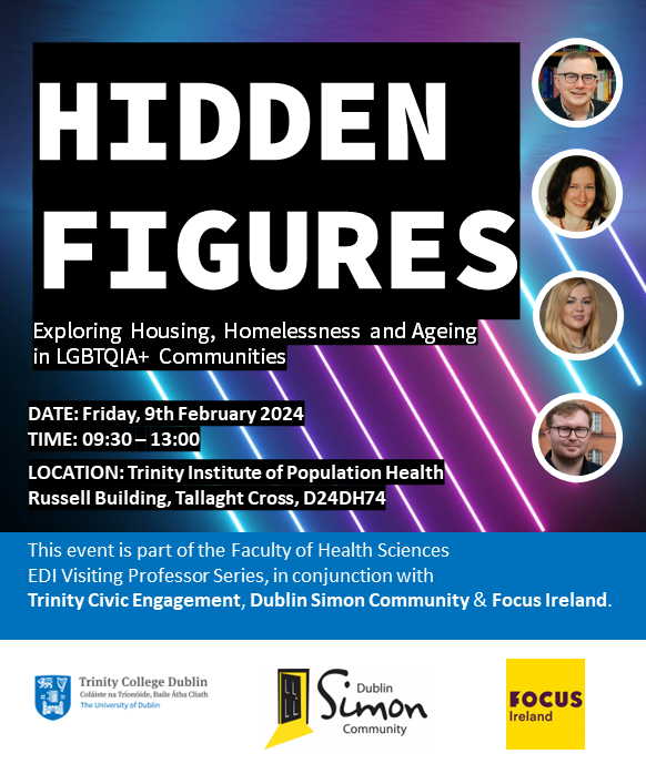 We are delighted to work with @TCDvolunteer and @FocusIreland to facilitate this exploratory workshop around housing, homelessness and ageing among LGBTQIA+ communities. Register to attend at: eventbrite.ie/e/exploring-ho… #FreeEvent #CommunitySupport