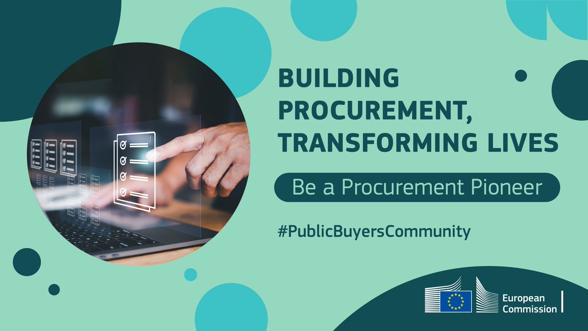 🛠️Building bridges for social impact.

📢The Big Buyers Initiative opens its doors to the Social Procurement Community. Explore opportunities to innovate and contribute to social policy goals.

🤝Join the community at the #PublicBuyersCommunity website.

👉europa.eu/!HC3Nr6